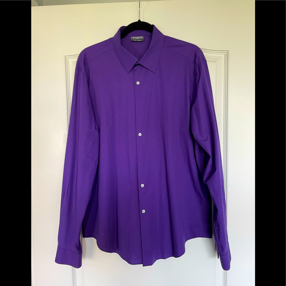 ❤️Brand New❤️Mens Van Heusen Flex3 Slim Fit Dress Shirt
